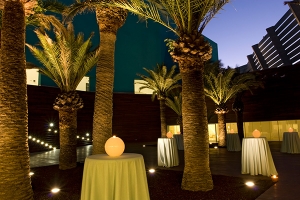 Terraza de noche Hotel Hiberus